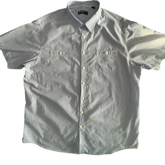 Daniel Cremieux Classics Light Blue Short Sleeve Button Up Shirt - Picture 3 of 4